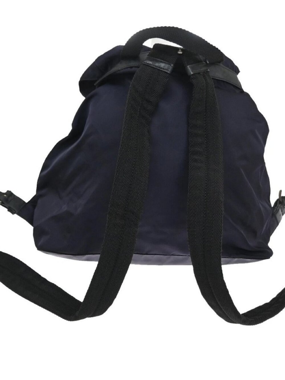 PRADA MILANO Logo Tessuto Drawstring Backpack Nylon Leather PE SHW Italy 35CB021 - Picture 3 of 15